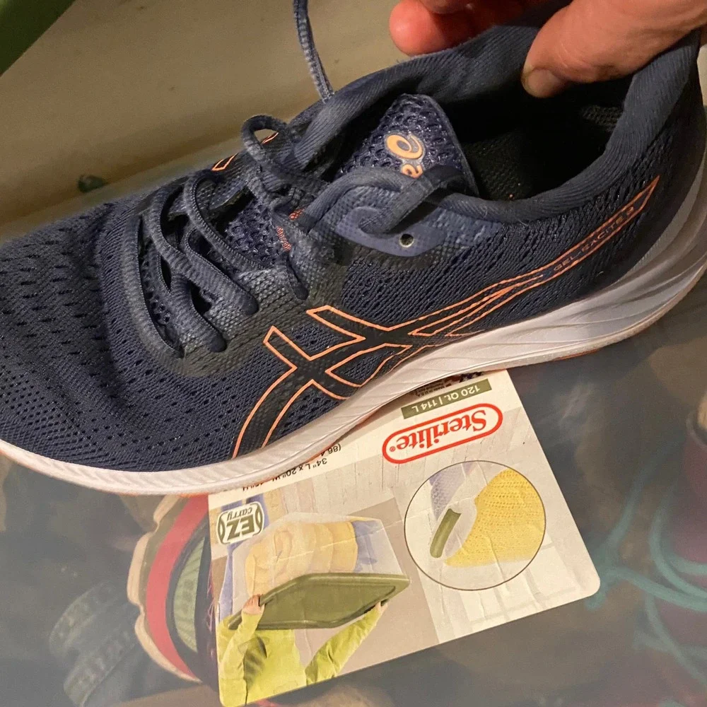 ASICS Gel-Excite 8 Running Shoes Womens 8 Blue Coral Mesh Athletic Sneakers Low
